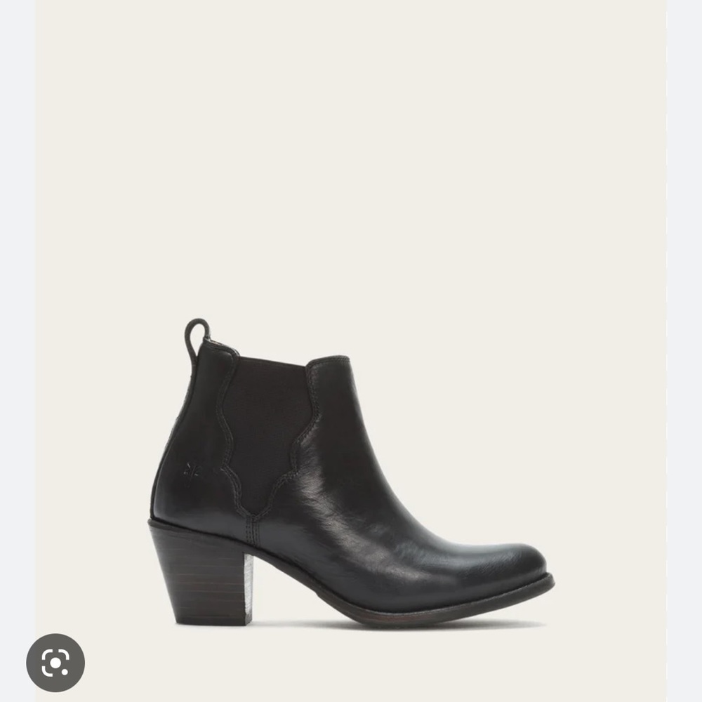 Frye Jackie Gore Ankle Boots Black Leather